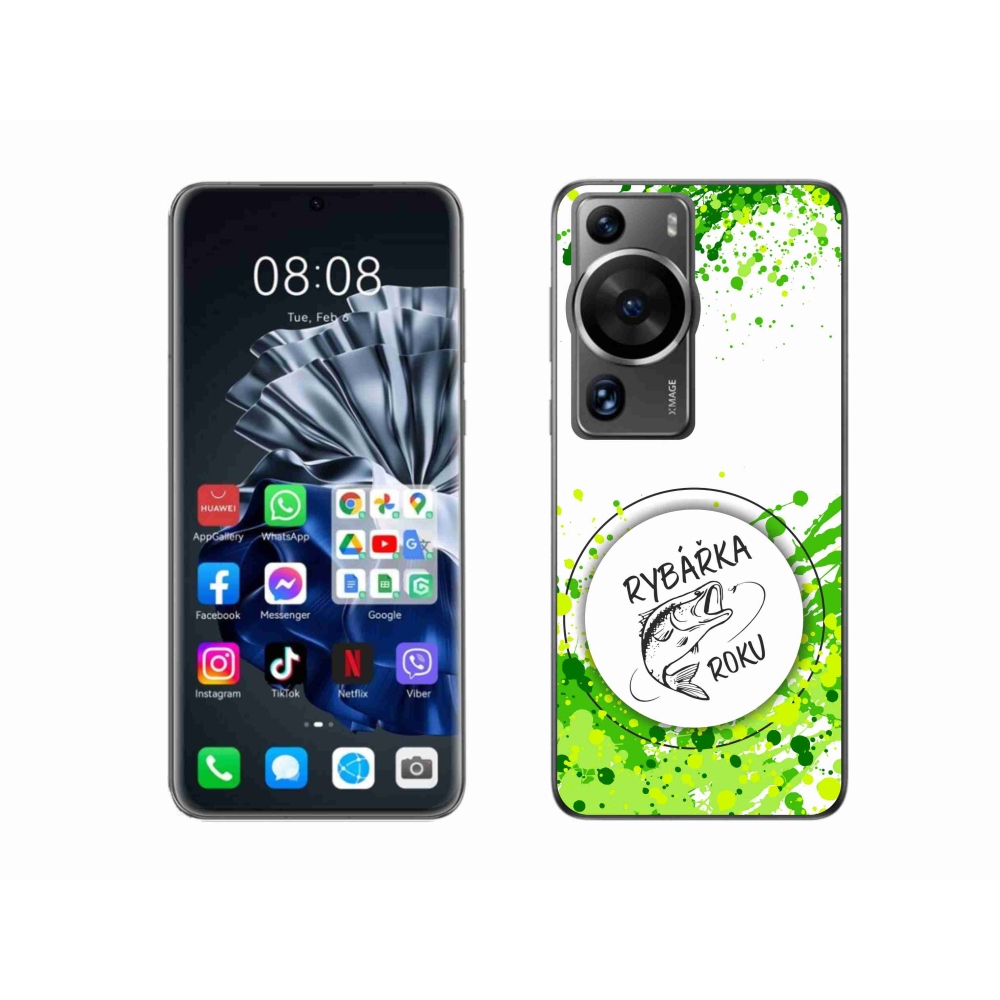 Gél borító mmCase a Huawei P60 Pro-n - az év halászának fehér háttere