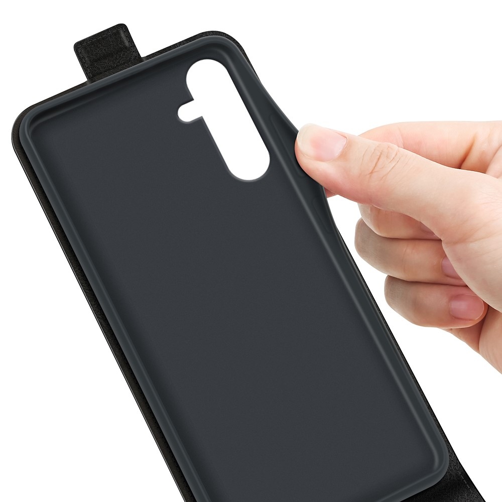 Függőleges könyvtáska Samsung Galaxy A16 4G/5G készülékhez - fekete
