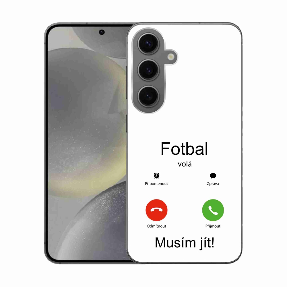 Gél borító mmCase Samsung Galaxy S24 - futball hívások fehér háttérrel