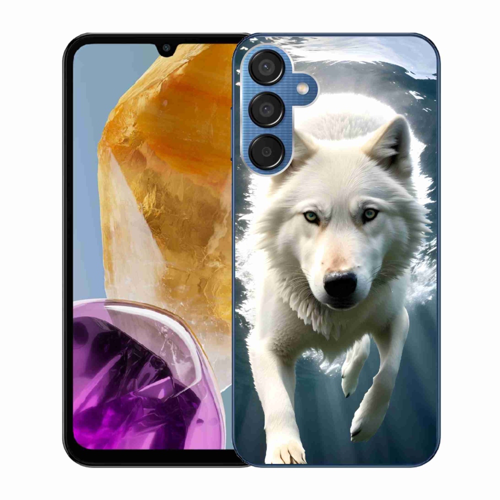 Gél védőburkolat mmCase Samsung Galaxy M15 5G - fehér farkas