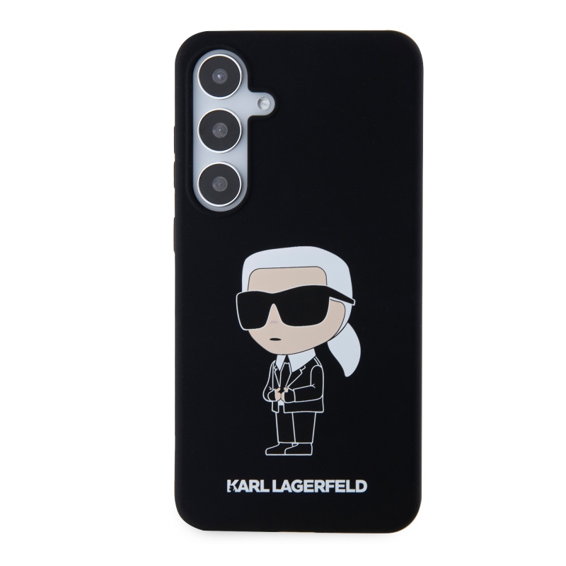 Karl Lagerfeld Folyékony szilikon Ikonik NFT hátlap Samsung Galaxy S24+ fekete