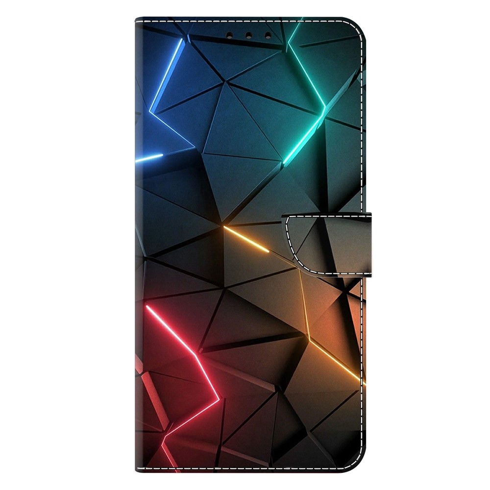 Firmly book tok a Samsung Galaxy A17 5G/A26 5G - neon háromszögek számára