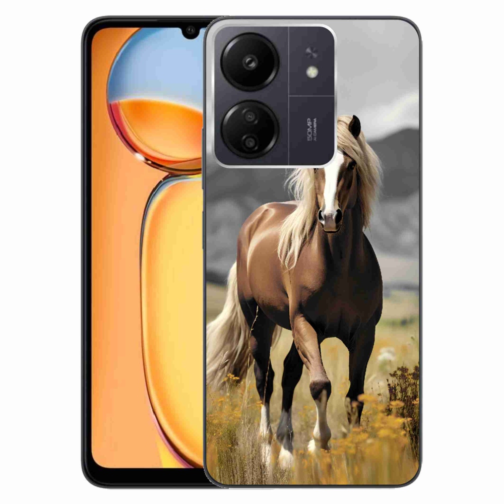 Zselés borítás mmCase a Xiaomi Poco C65/Redmi 13C - barna ló 1