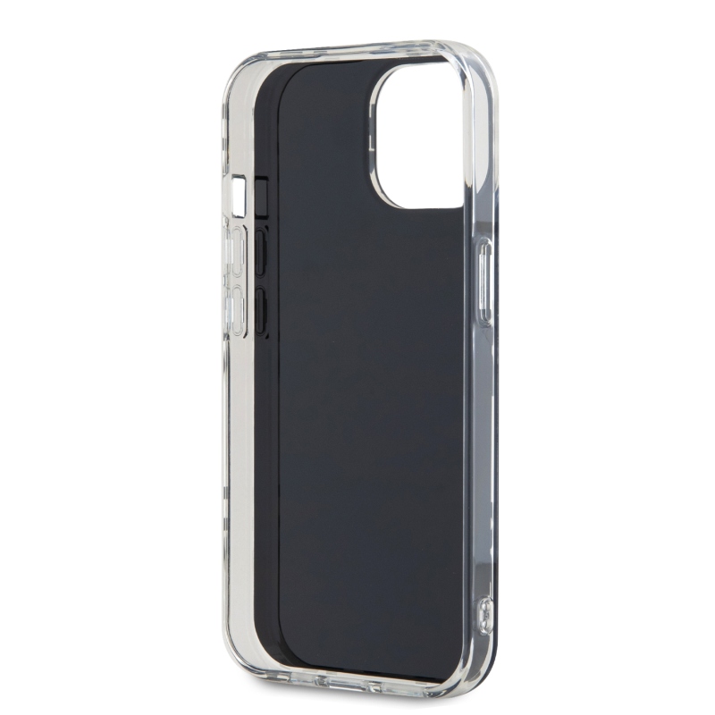 DKNY PC/TPU kockás mintás hátsó borító iPhone 14 készülékhez Fekete