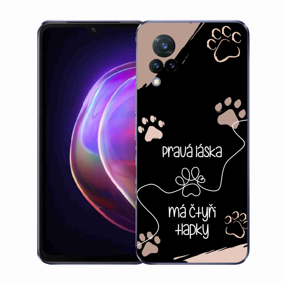 Gél borítás mmCase a Vivo V21 4G/5G készülékhez - kutyamotívum 1 fekete háttér