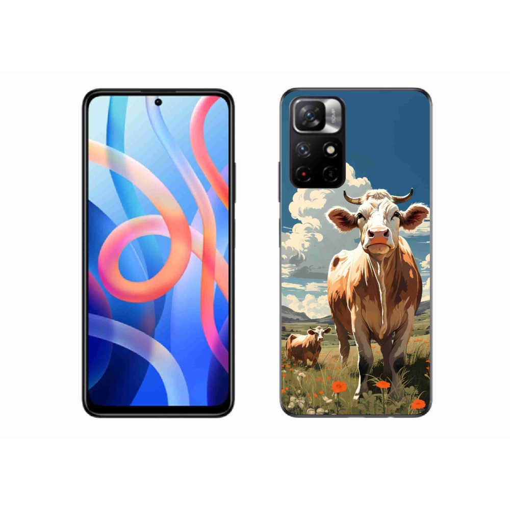 Gél borítás mmCase a Xiaomi Redmi Note 11S 5G számára - tehenek a réten