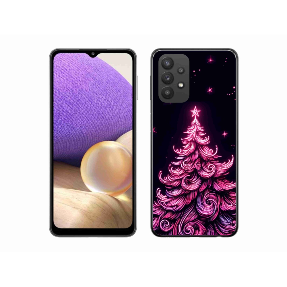 Gél borítás mmCase Samsung Galaxy A32 5G - neon karácsonyfa 2