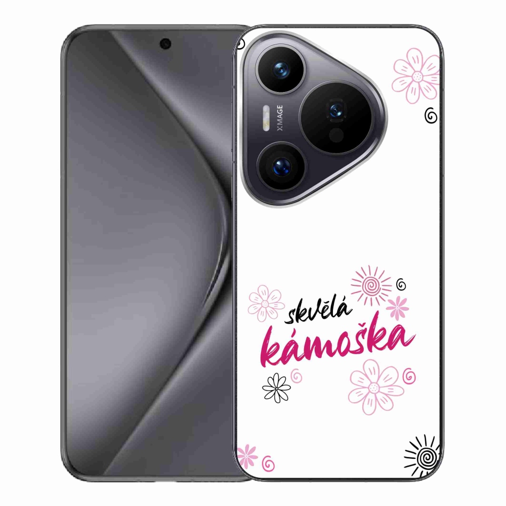 Gél borító mmCase a Huawei Pura 70 Pro - nagyszerű haver fehér háttérrel