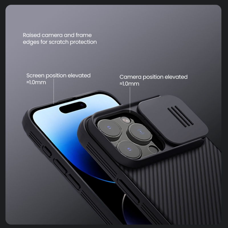 Nillkin CamShield PRO mágneses hátlap Apple iPhone 16 Pro Max készülékhez Fekete