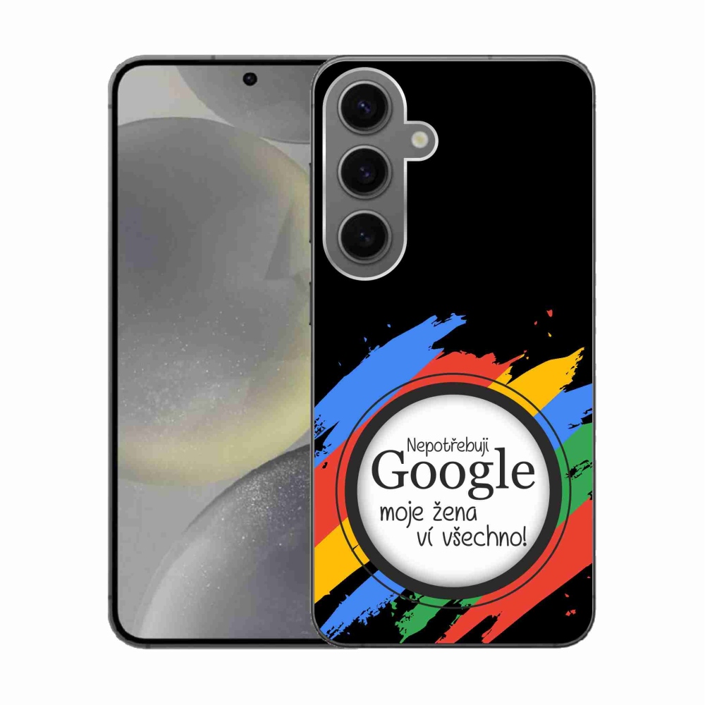 Gél borító mmCase Samsung Galaxy S24 - a nő mindent tud fekete háttérrel