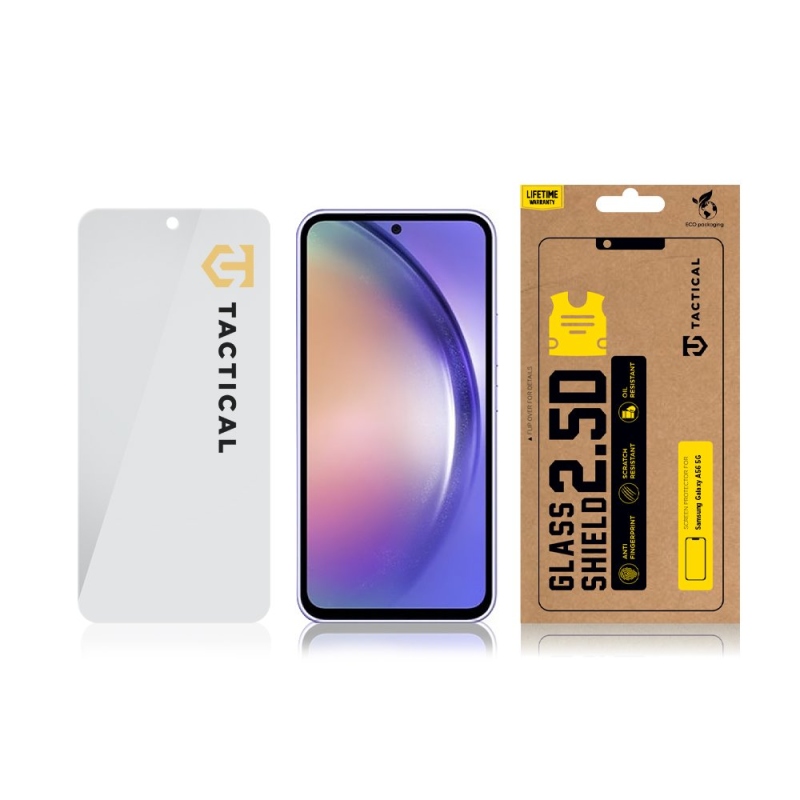 Taktikai üvegpajzs 2.5D üveg Samsung Galaxy A56 5G számára Tiszta