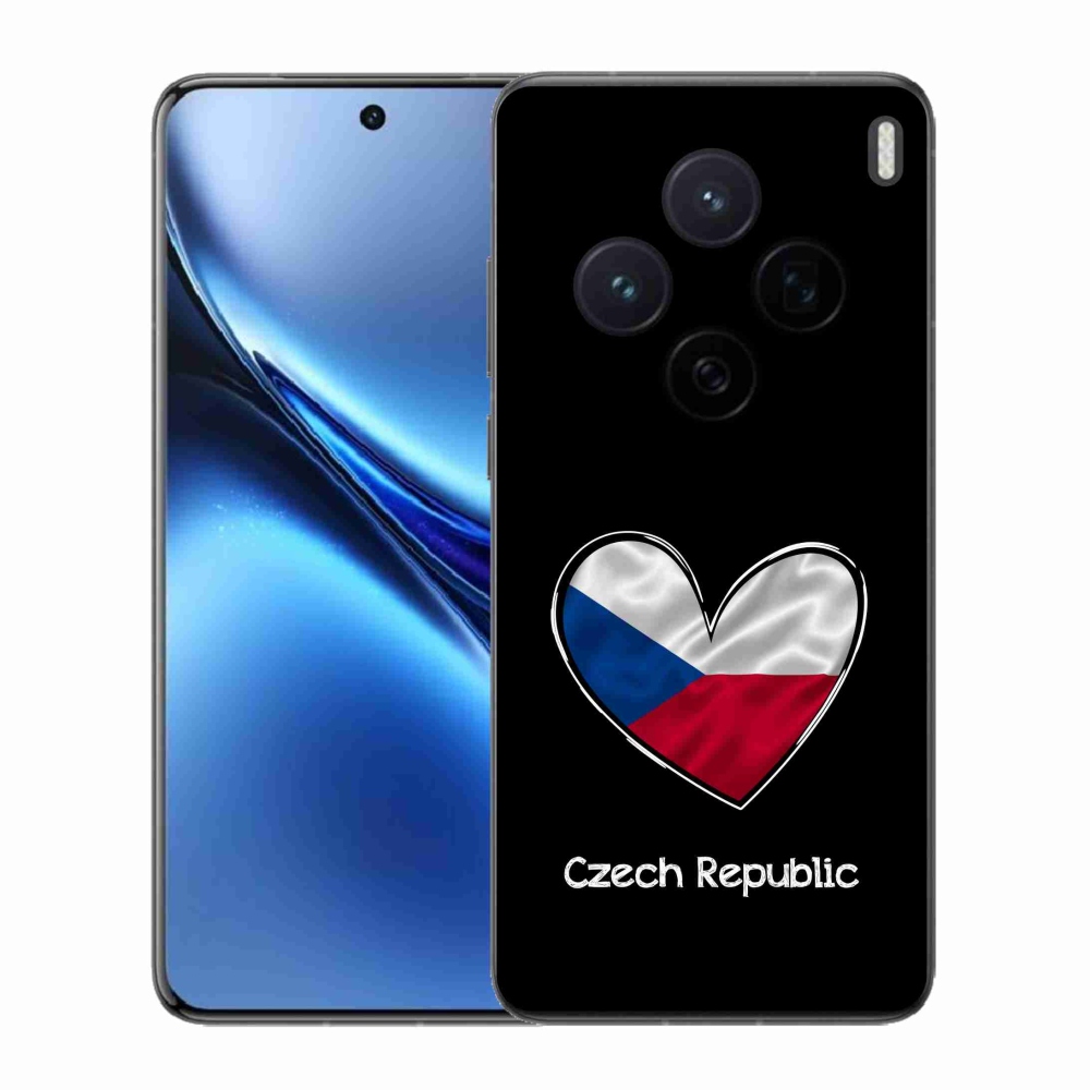Gél borító mmCase a Vivo X200 5G - szív zászló fekete háttérrel
