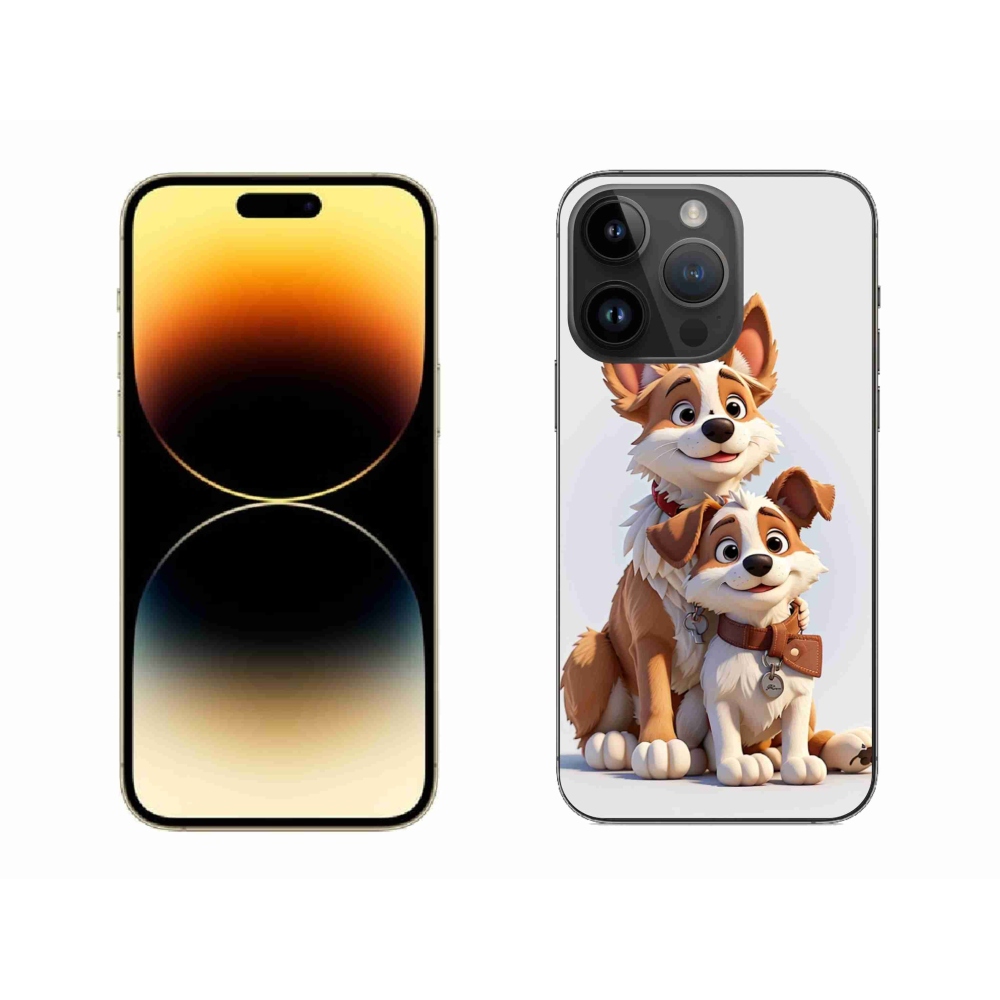Gél borítás mmCase iPhone 14 Pro Max készülékhez - kutyák rajzolása