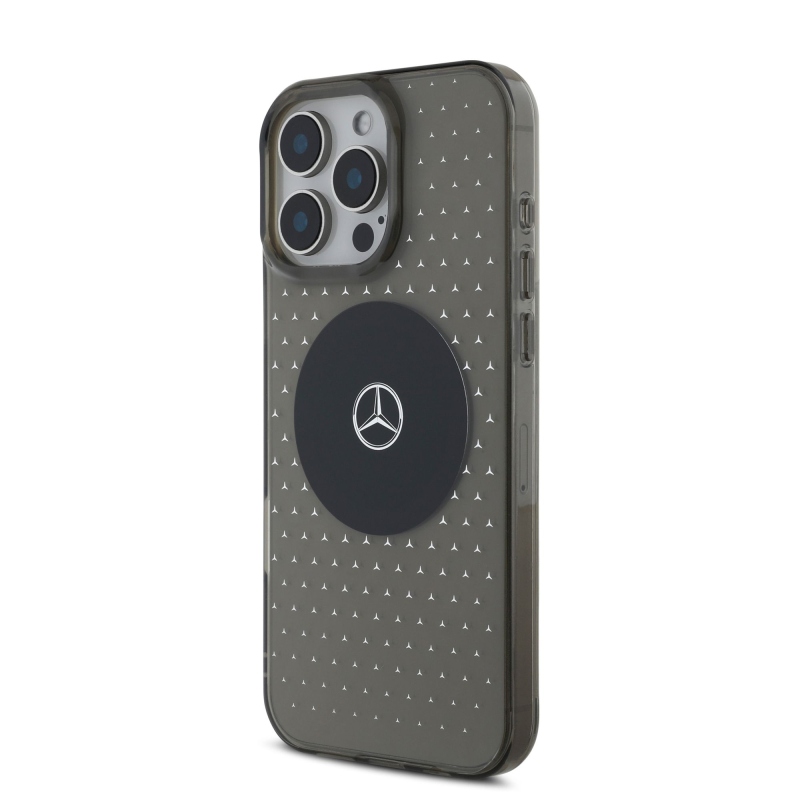 Mercedes PC/TPU csillagmintás MagSafe hátlap iPhone 16 Pro Fekete fekete