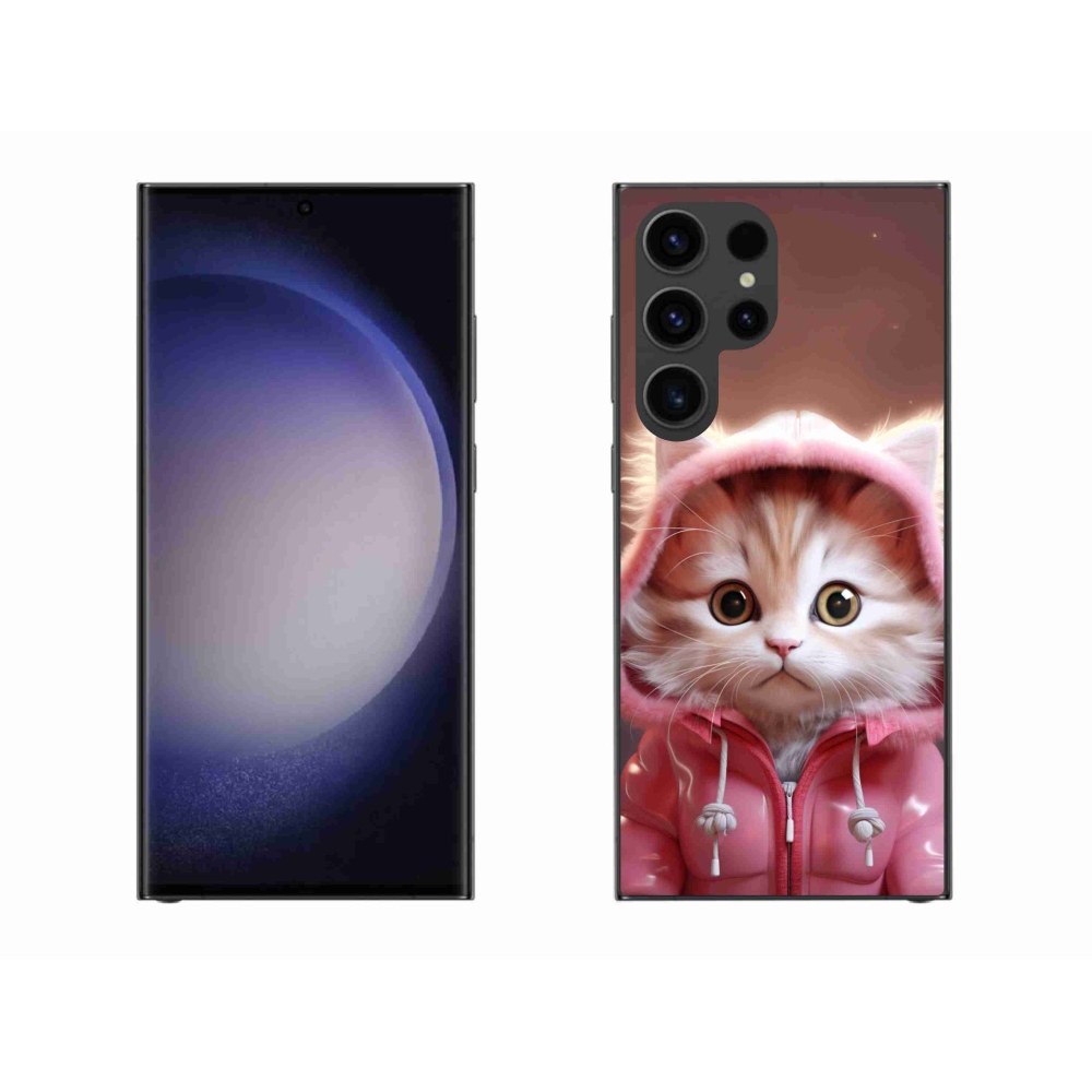 Gél borítás mmCase Samsung Galaxy S23 Ultra 5G - aranyos cica 3