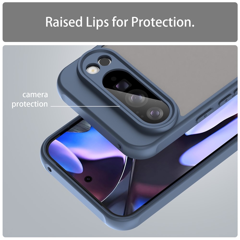 Zselés tok kemény hátlappal a Google Pixel 10 Pro XL számára - kék