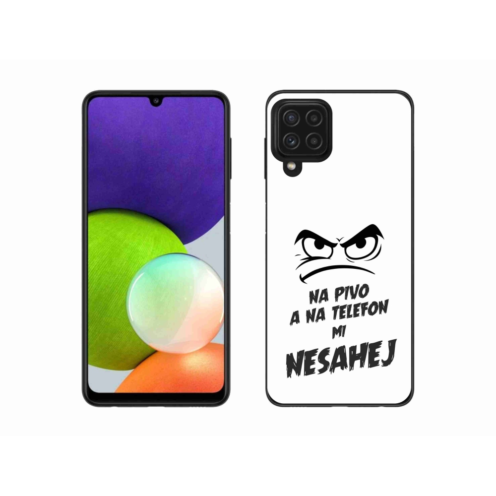 Gél borító mmCase Samsung Galaxy A22 4G - sör motívum 2 fehér háttérrel