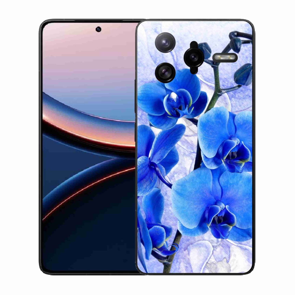 Gél borítás mmCase a Xiaomi Poco F7 Ultra számára - kék virágok