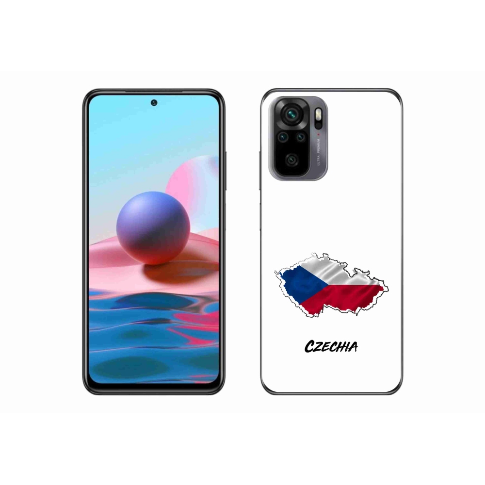 Gél borító mmCase a Xiaomi Redmi Note 10S-hez - Csehország fehér háttér
