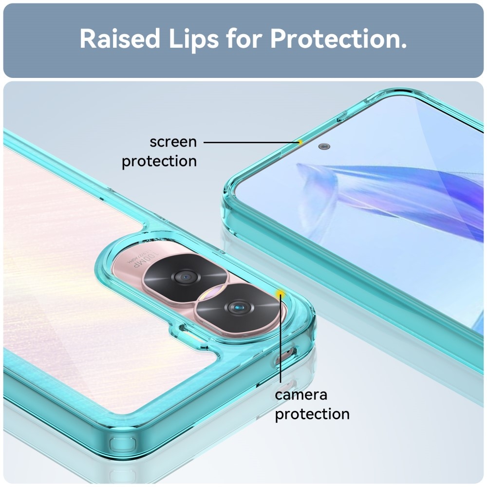 Gél tok fix hátlappal Honor 90 Lite készülékhez - kék