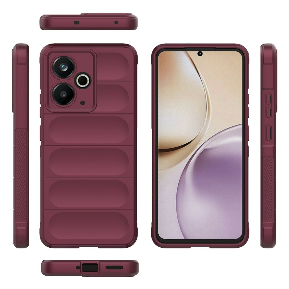 Rugg tartós zselés tok a Realme 14T 5G készülékhez - bordó színű