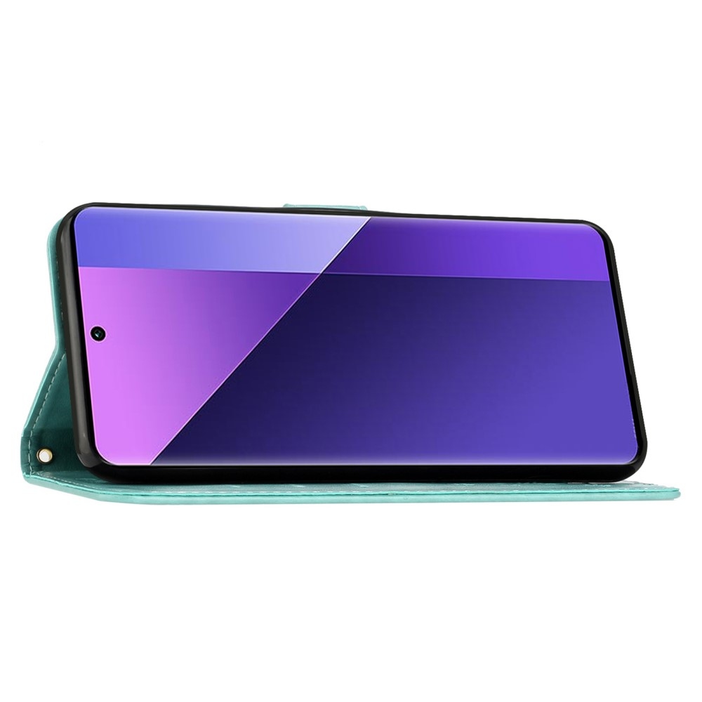 Virágok könyv tok Samsung Galaxy A26 5G-hez - teáskék