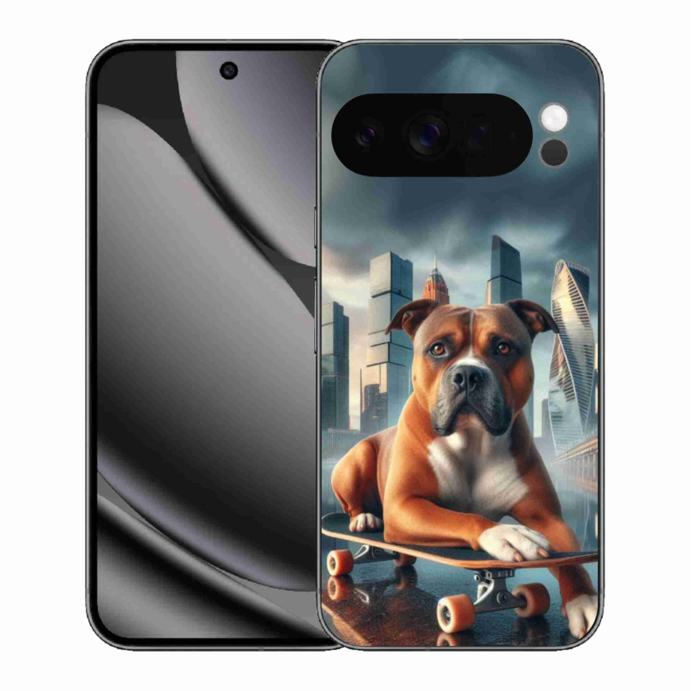 Gél borítás mmCase a Google Pixel 10 Pro XL számára - kutya gördeszkán