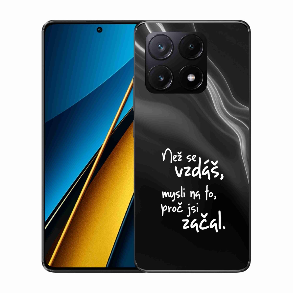Gél borítás mmCase a Xiaomi Poco X6 Pro 5G számára - idézet 2 fekete háttér