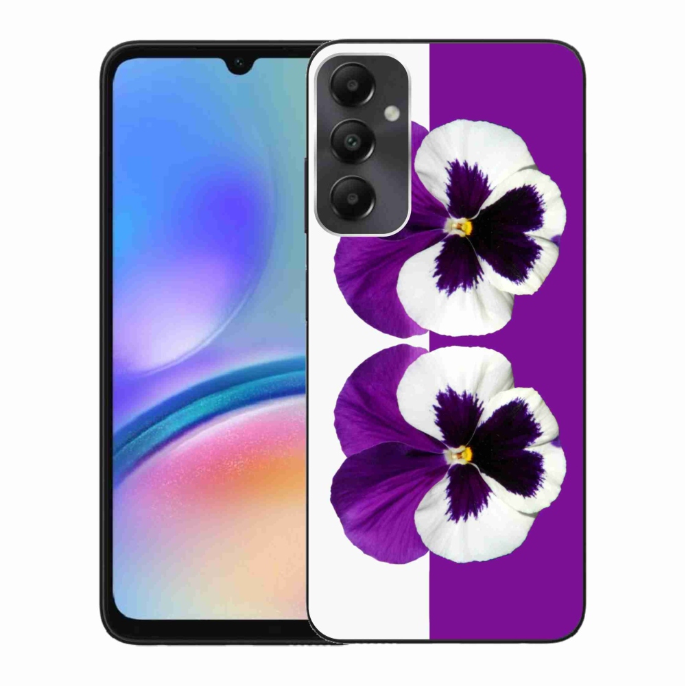 Gél védőhuzat mmCase Samsung Galaxy A05s készülékhez - lila és fehér virág