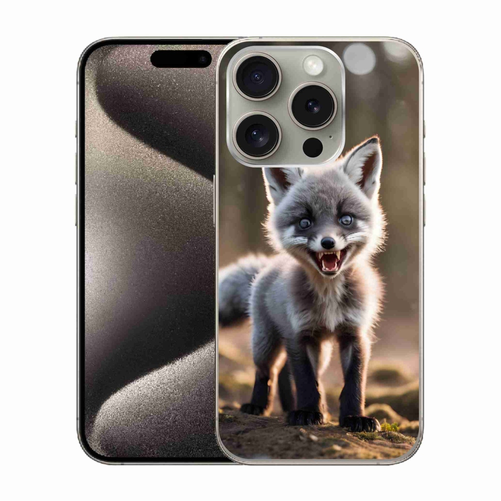 Gél borítás mmCase iPhone 15 Pro készülékhez - angry fox
