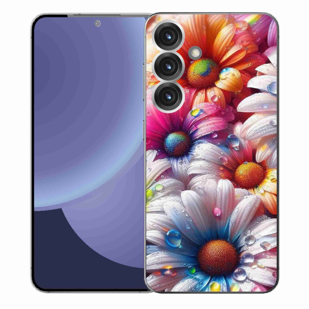 Gél védőhuzat mmCase Samsung Galaxy S25+ készülékhez - színes margaréták