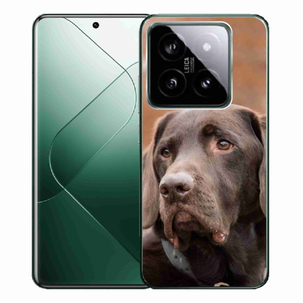 Gél tok mmCase a Xiaomi 14 Pro számára - barna labrador