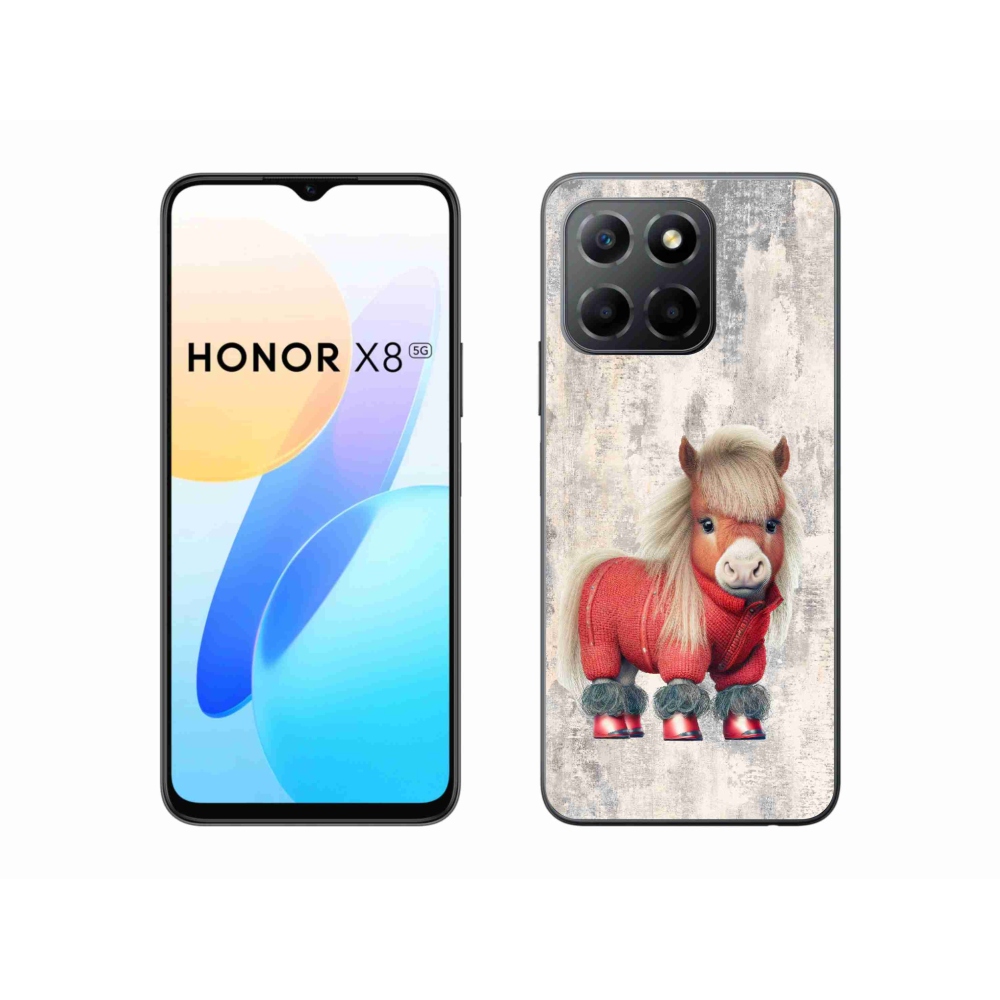 Zselés borítás mmCase a Honor X8 5G számára - póni pulóverben