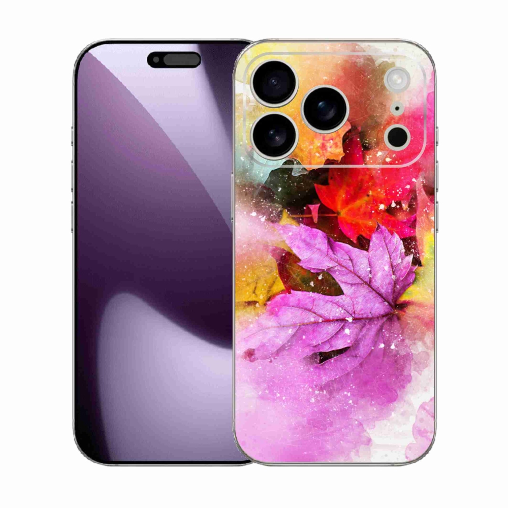 Gél borítás mmCase iPhone 17 Pro készülékhez - színes levelek