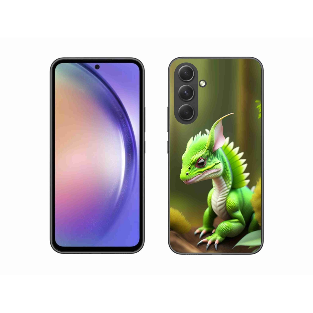 Zselés borítás mmCase Samsung Galaxy A54 5G - zöld sárkányhoz