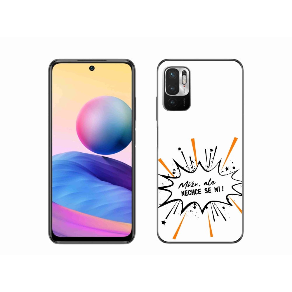 Gél borító mmCase a Xiaomi Redmi Note 10 5G-hez - vicces szöveg 11 fehér háttérrel