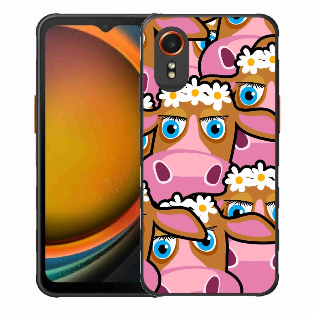 Gél borítás mmCase Samsung Galaxy Xcover 7 - rajzfilm tehenekhez