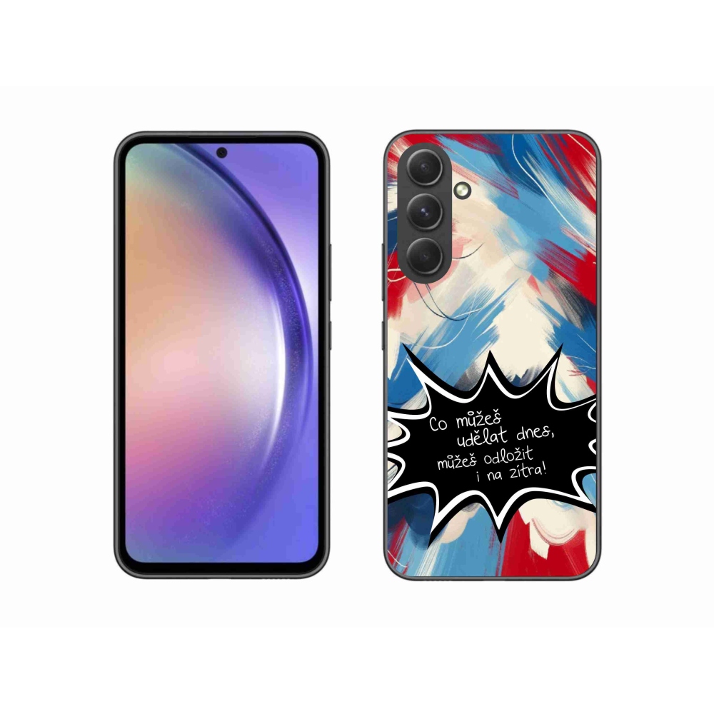 Gél borító mmCase Samsung Galaxy A54 5G - vicces szöveg 9 fekete háttér