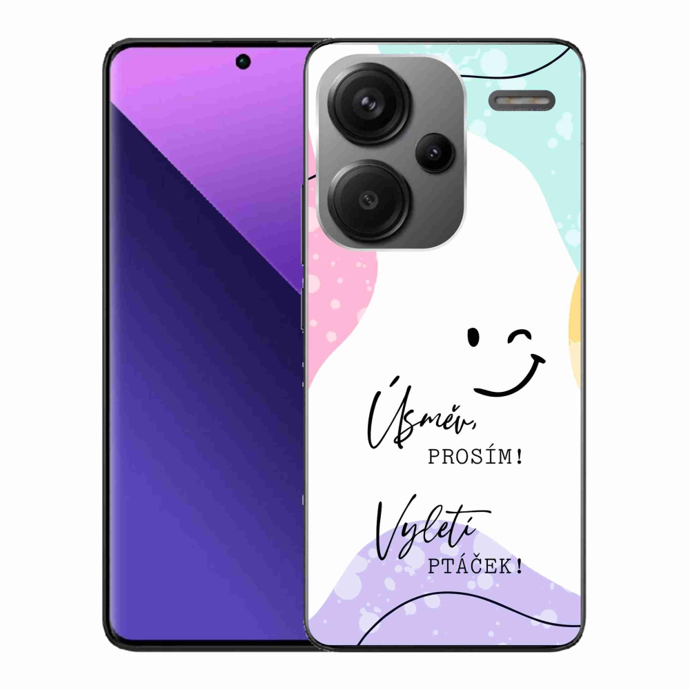 Gél borító mmCase a Xiaomi Redmi Note 13 Pro+ 5G számára - vicces szöveg 4 fehér háttérrel