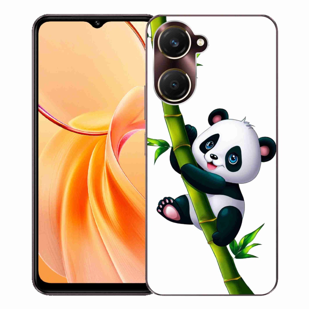 Gél borító mmCase a Vivo Y28s 5G-hez - panda a bambuszon