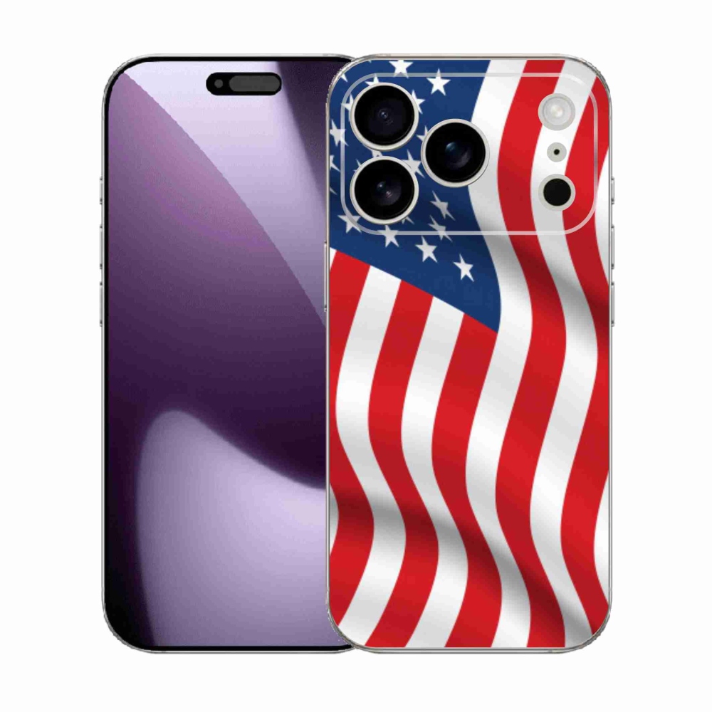 Zselés borítás mmCase iPhone 17 Pro készülékhez - amerikai zászló