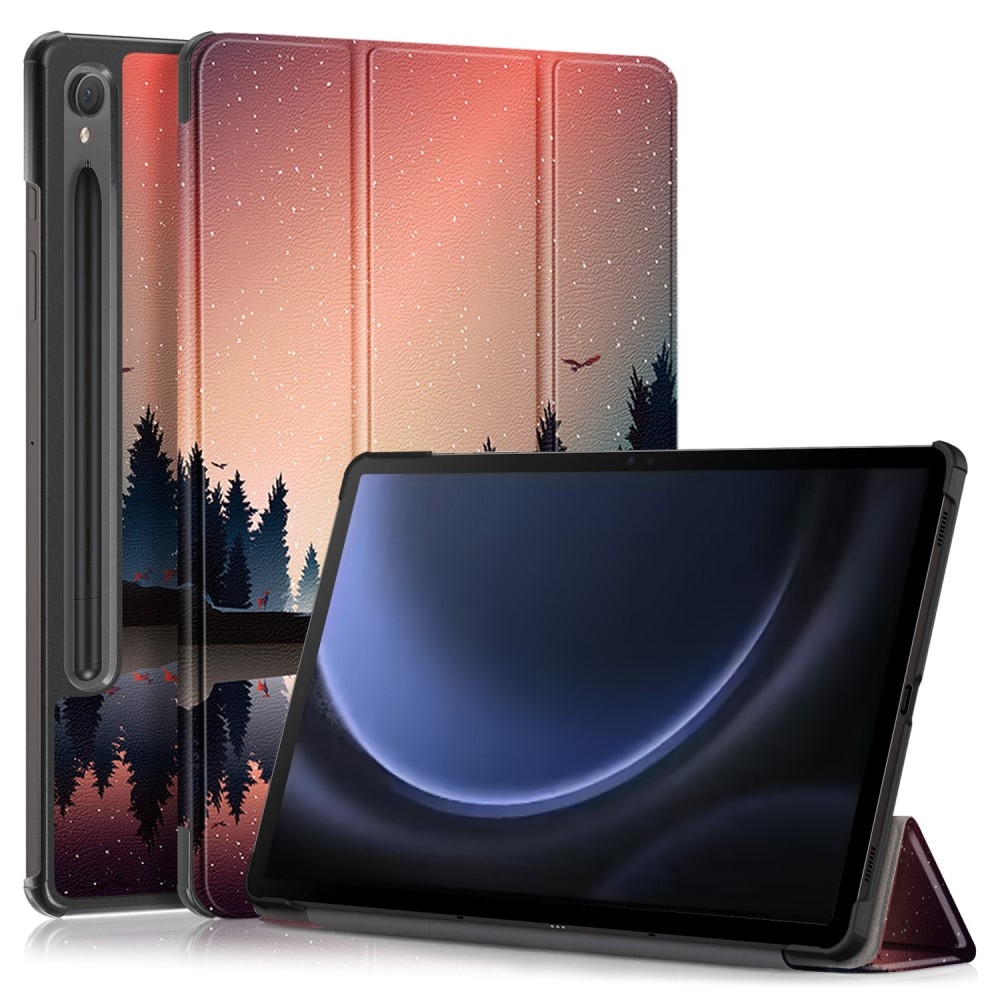 Nyomtatás intelligens záró tok Samsung Galaxy Tab S9 FE/Tab S10 FE - erdő