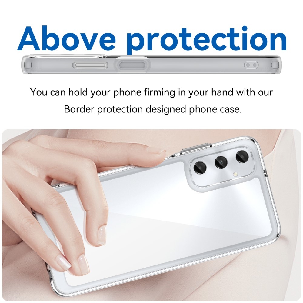 Gél tok kemény hátlappal Samsung Galaxy A05s készülékhez - átlátszó