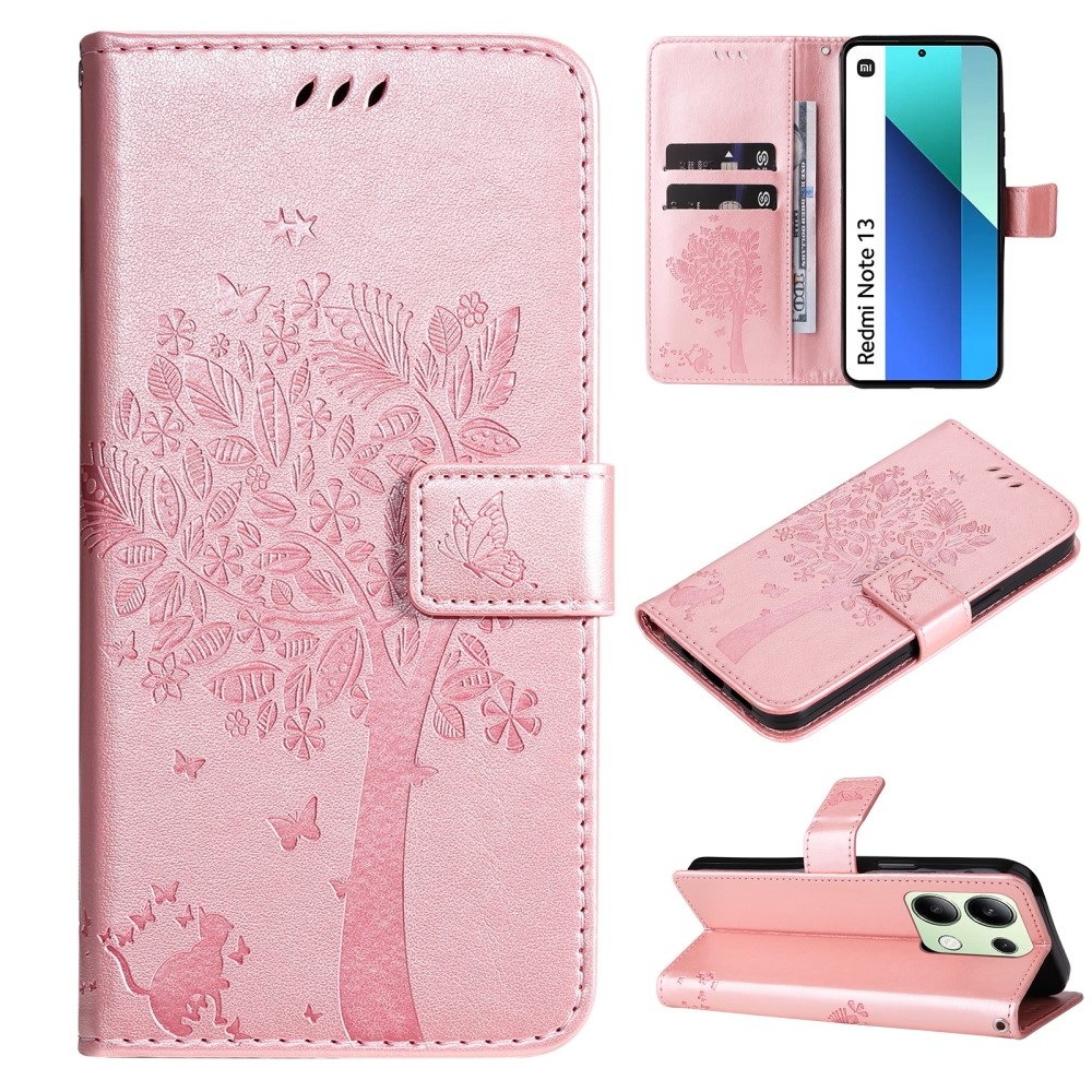 Fák könyve tok Xiaomi Redmi Note 13-hoz - rózsaarany