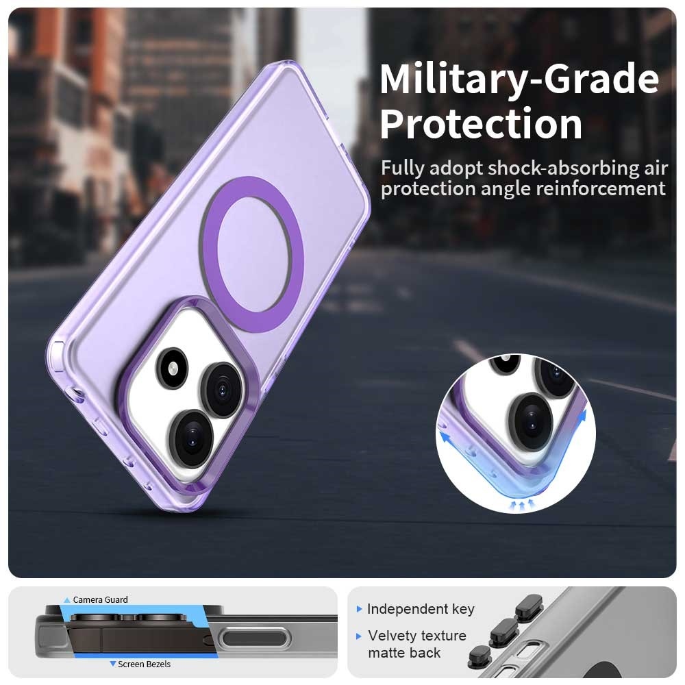 Candy zselés tok MagSafe-val Xiaomi Redmi Note 14 5G - lila