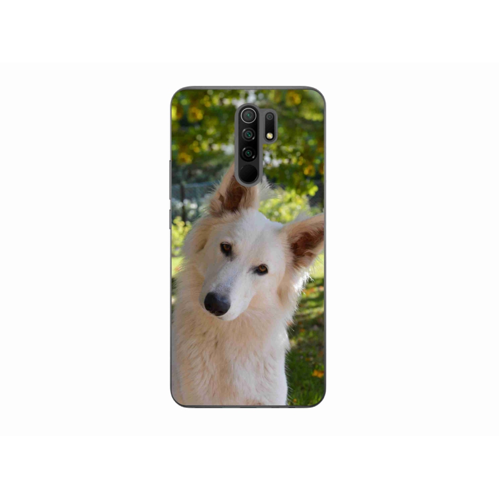 Gél borítás mmCase a Xiaomi Redmi 9-hez - fehér Svájci juhász 1