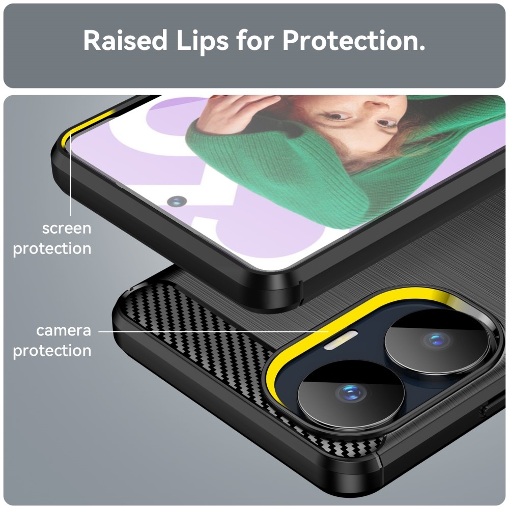 Szénálló zselés tok a Realme C55 készülékhez - fekete
