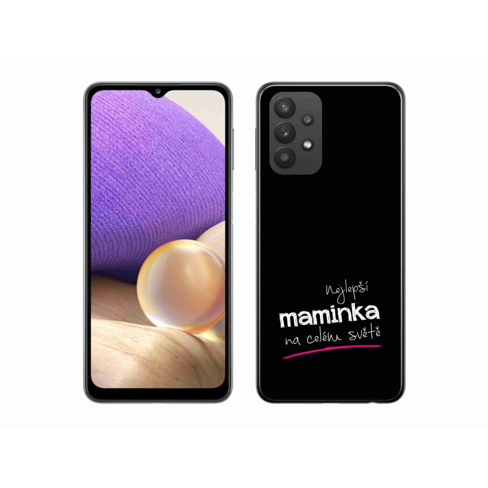 Gél borító mmCase Samsung Galaxy A32 5G - legjobb anya 4 fekete háttérrel