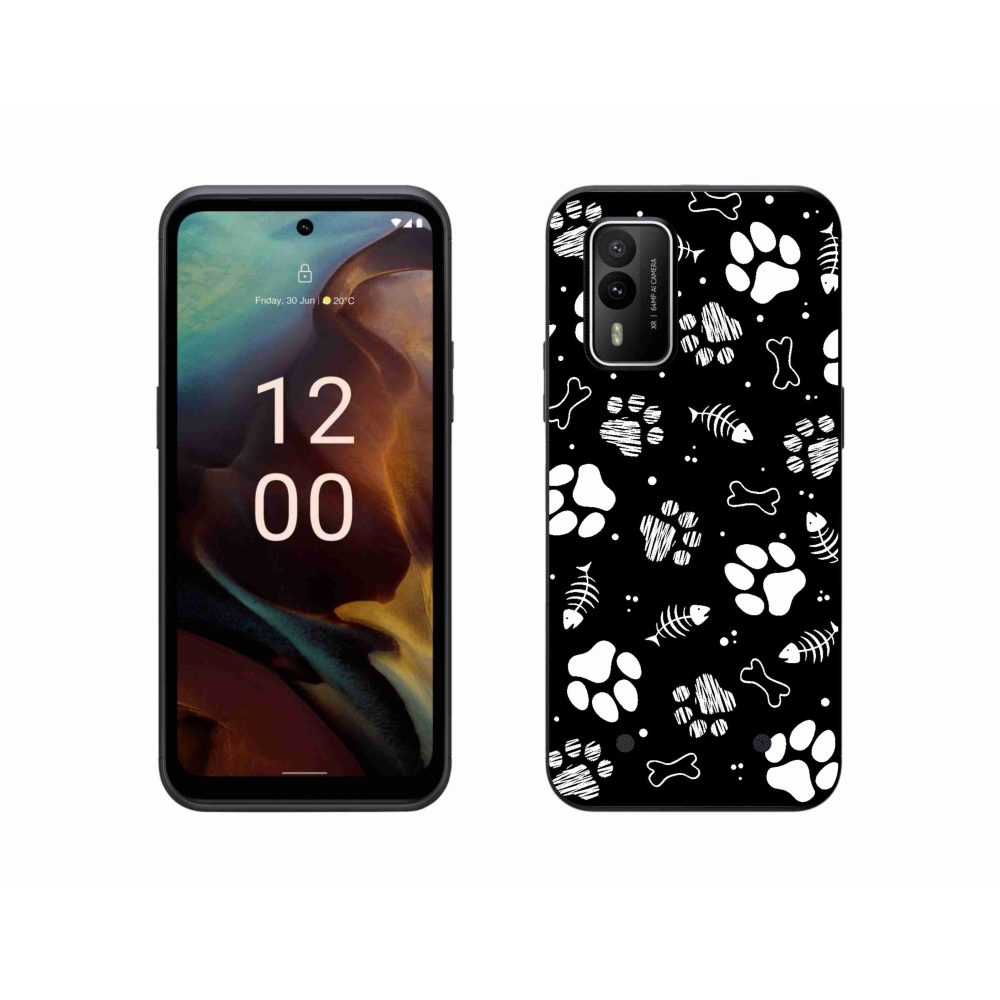 Zselés borítás mmCase a Nokia XR21 készülékhez - kutyamancsok