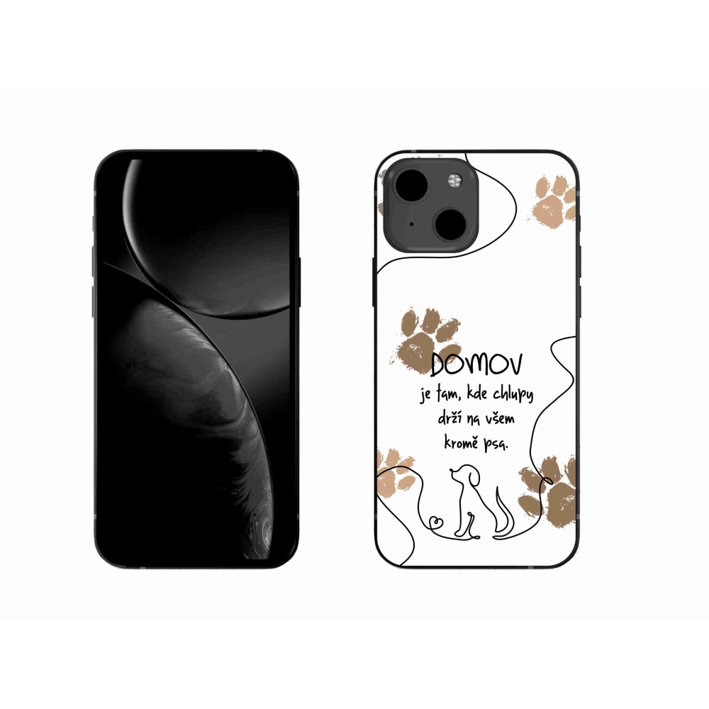 Gél borítás mmCase iPhone 13 6.1 készülékhez - kutya motívum fehér háttérrel